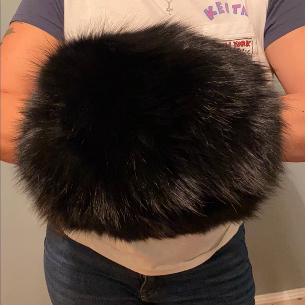 Vintage Rabbit Fur Hand Warmer